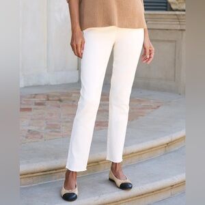 Frank & Eileen derry illusion antique white pull on jeans